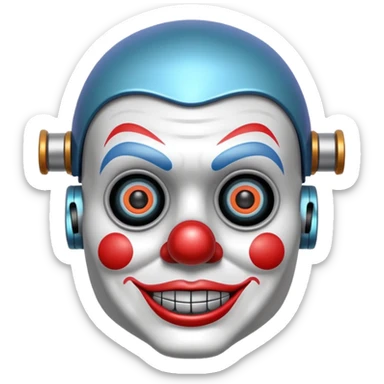 iron mike ai clanker the funny clown intelligence sticker