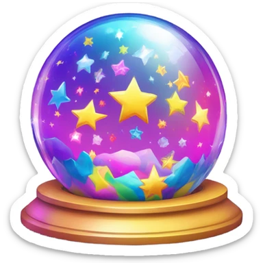 Lisa Frank rainbow crystal ball ￼ sticker