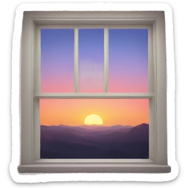 sunset from the window sticker