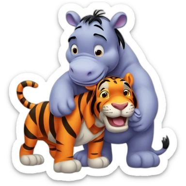 Tigger and Eeyore sticker
