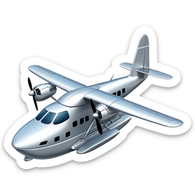 Twin engine seaplane  sticker