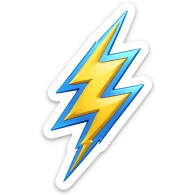 “Emoji-style RT logo, metallic silver with electric blue outline, bold and rounded like a sticker. Blue lightning bolt ⚡ on the left, yellow lightning bolt ⚡ on the right. Soft glow, glossy 3D finish, centered, white or transparent background.” sticker