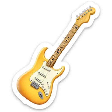 Smiling Stratocaster in the sun sticker