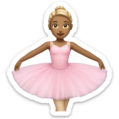 Pink Ballerina with light skin sticker