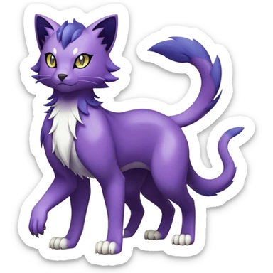 Liepard-Delcatty-Pokémon-Fakémon-hybrid-creature (full body) sticker