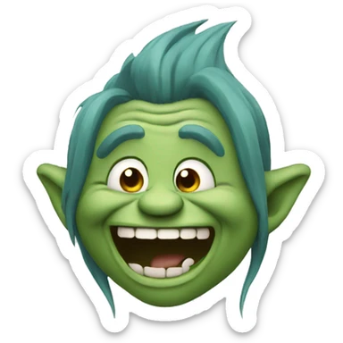 Troll riendo  sticker