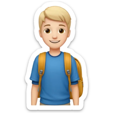 City Backpack Student boy sticker