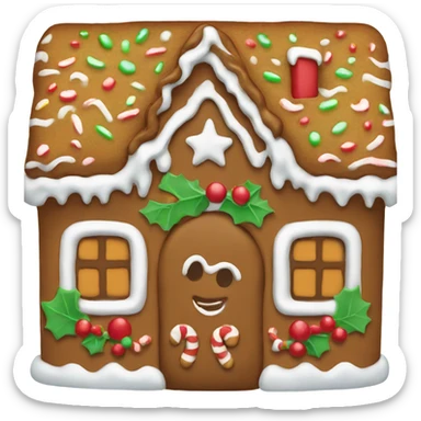 christmas gingerbread house sticker