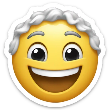 Emoji with a laughing face sticker