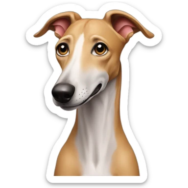 an Italian galgo sending kisses sticker