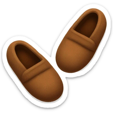 Two Cozy brown slippers sticker