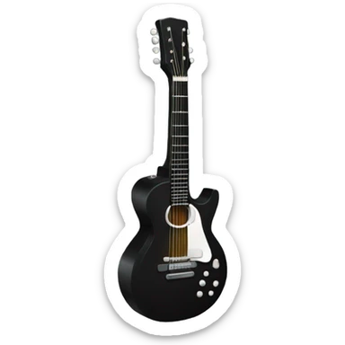 Black guitar sticker