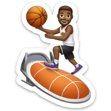 Basketball sur un toboggan sticker