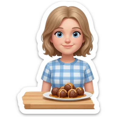 Swedish meatball girl sticker