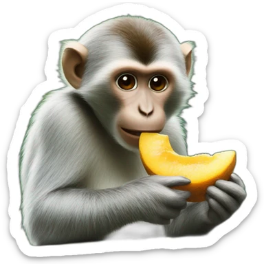 monkey eating monkey sticker