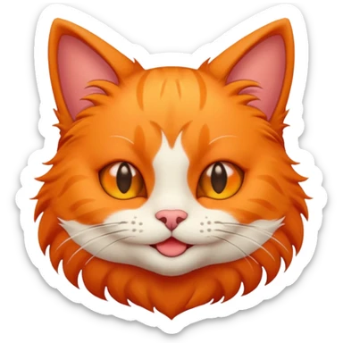Cat smirking sticker