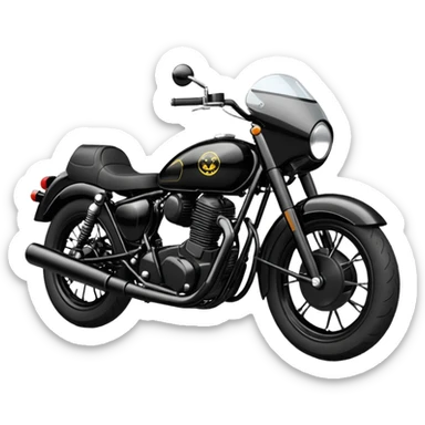 Classic 350 stealth black emoji sticker