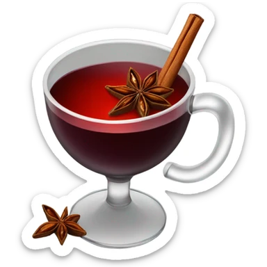 Mulled wine with star anise sticker