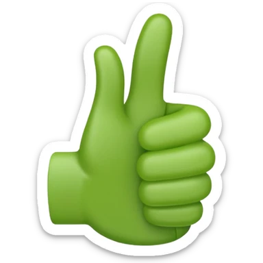 Thumbs up emoji with green color sticker