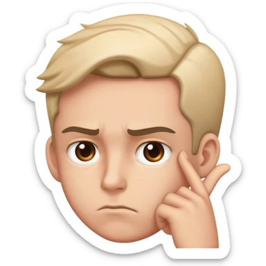 Thinking hard sticker