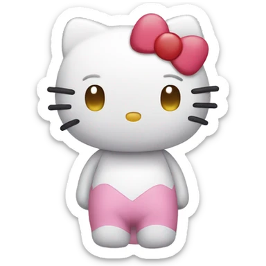 hello kitty with heart sticker