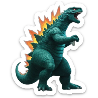 Godzilla atomic breath sticker