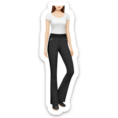 Bootcut black banding pants sticker