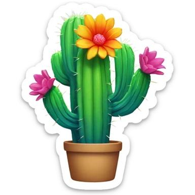 Rainbow cactus  sticker