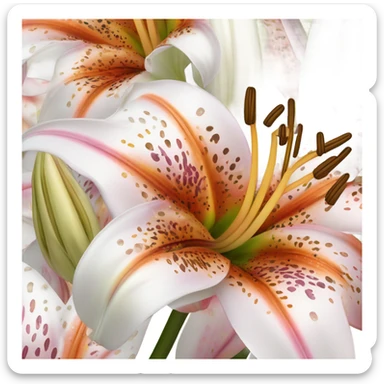 oriental lillie’s sticker