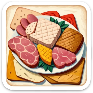 picasso abstract art SPAM MEAT painting sticker