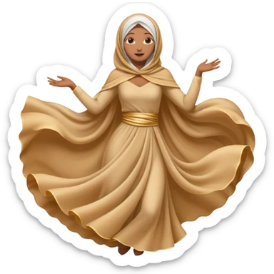 fully veiled woman dancing sticker