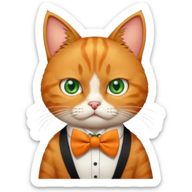 comic style cat hates monday sticker