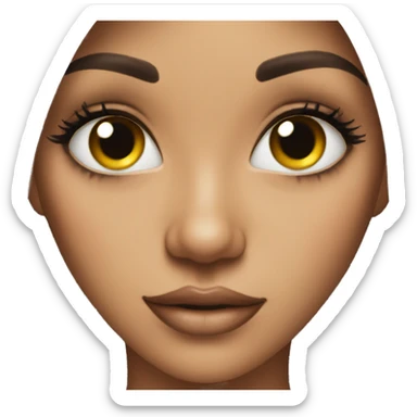 A beautiful girl with long lashes sticker