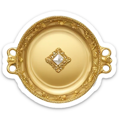 Gold vintage jewlery dish  sticker