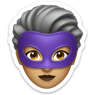 female Supervillain with mask sticker