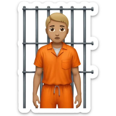 prison cell with a guy sticker