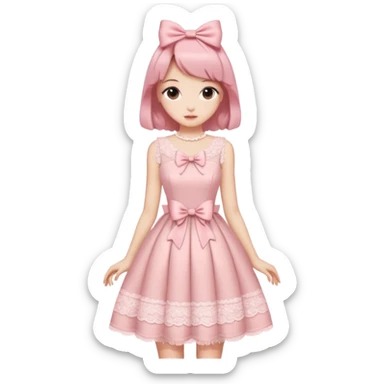 Coquette aesthetic pink sticker