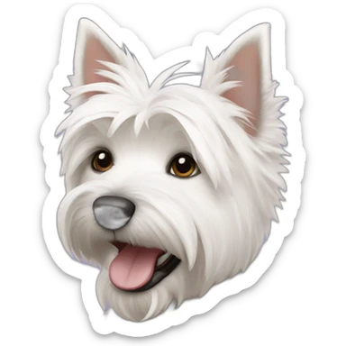 A female west highland white terrier sticker