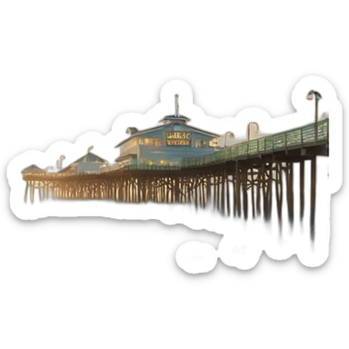 Santa Monica pier sticker