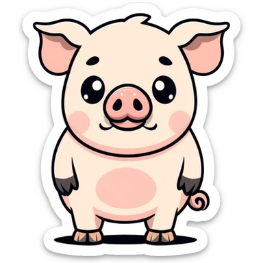 Ugly dirty pig sticker