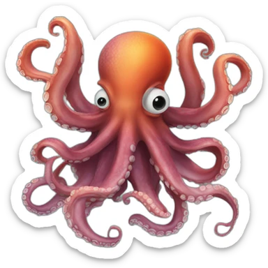 An Octopus squashing a Phoenix sticker