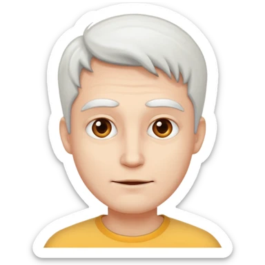 un hombre color piel blanco sticker