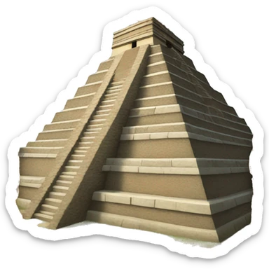 
mayan pyramid with geotag sticker