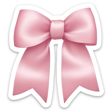 light pink ribbon bow sticker