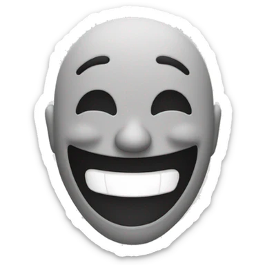 make a single basic giggling laughing emoji  sticker