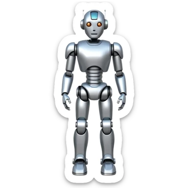 A fit male robot, full body sticker