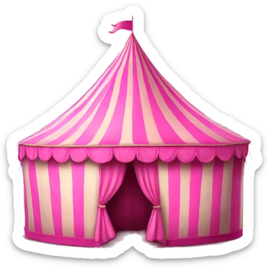 Realistic pink circus tent  sticker