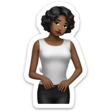 fallen angel all black sticker