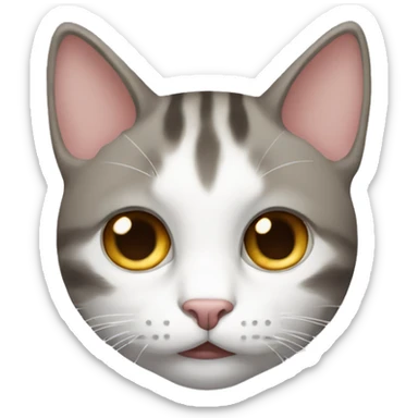 cat with brow ears and a white line between his eyes sticker