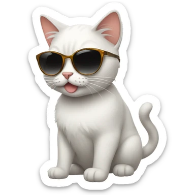 Cat with sunglasses sticker